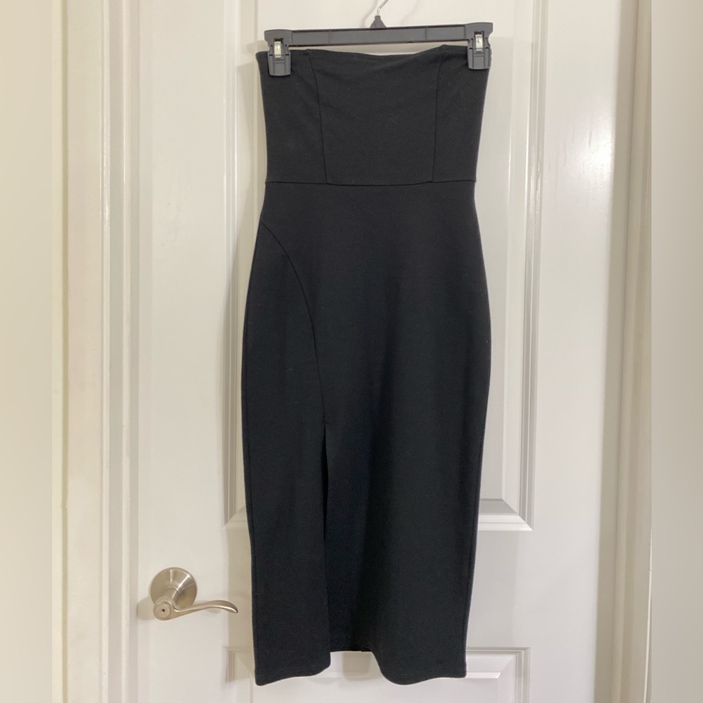 Forever 21 black strapless dress, size S